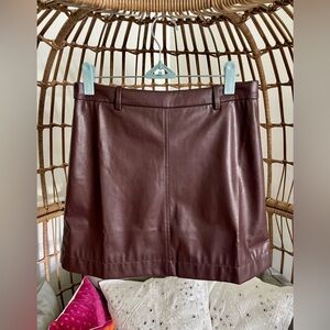 J Crew faux leather A-line skirt, size 2